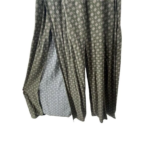 Lizard Thicket Green Wide Split Leg High Rise Bohemian Pants Womens Size S NEW - Picture 3 of 8